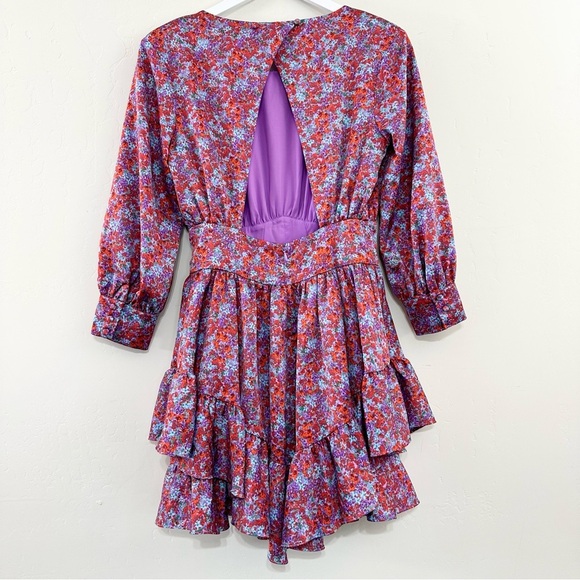 For Love & Lemons Shiloh Mini Dress in Blossom - Picture 10 of 16